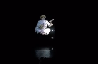 Kuishi Kurmangazy performed in a holographic performance at the Atameken Palace of Culture in Uralsk